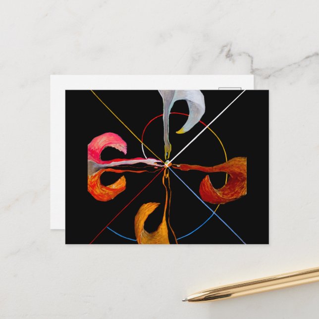 Cartão Postal Hilma af Klint - The Swan No 7 (Frente/Verso In Situ)
