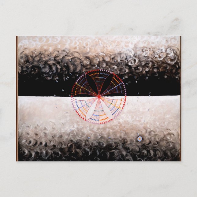 Cartão Postal Hilma af Klint trabalho de arte, The Swan No. 10 (Frente)