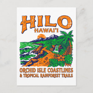 Cartão Postal Hilo Havaí Orchid Isle Trilhas da Floresta Tropica