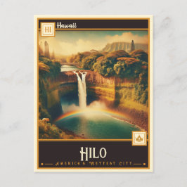 Cartão Postal Hilo, Havaí | Vintage