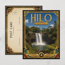 Hilo Hawaii Arte Deco Vintage Idade Dourada