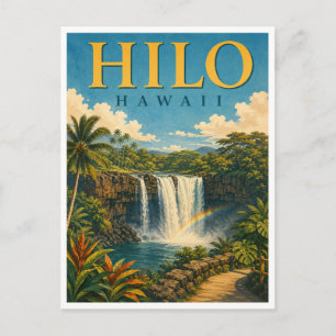 Cartão Postal Hilo Hawaii Rainbow Falls GeoSaga
