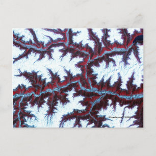 Cartão Postal Himalayas China Satellite Image POSTCARDS