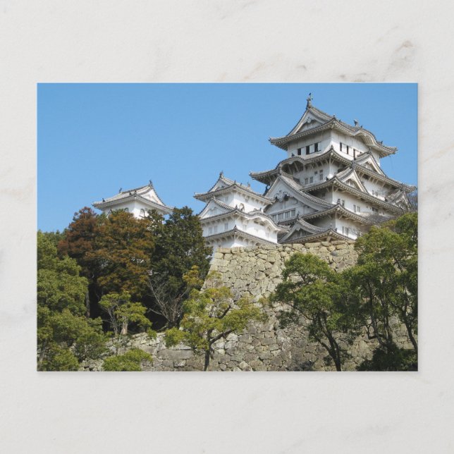 Cartão Postal Himeji Castle 姫 路 城, Hyogo, Japão (Frente)