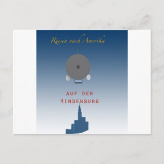 Cartão Postal Hindenburg Zeppelin