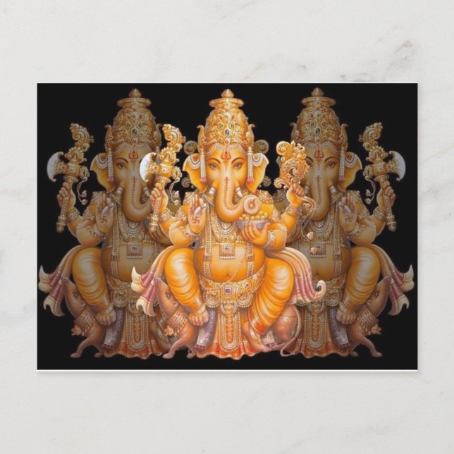 Cartão Postal Hindu Deus Ganesh (Frente)