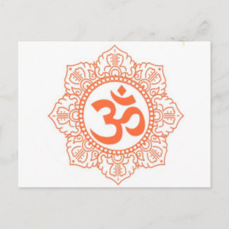 CARTÃO POSTAL HINDU - SÍMBOLOS DE BUDDHA OM,OHM
