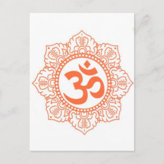 CARTÃO POSTAL HINDU - SÍMBOLOS DE BUDDHA OM,OHM