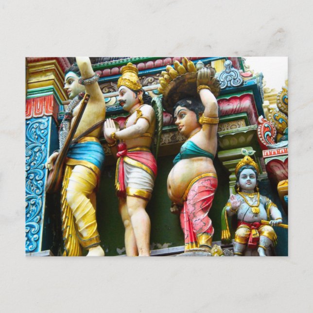 Cartão Postal Hindu temple (Frente)