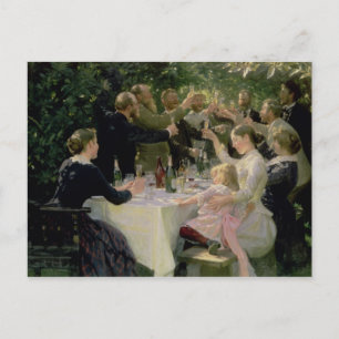 Cartão Postal Hip Hip Hurrah! Partido dos Artistas em Skagen, 18