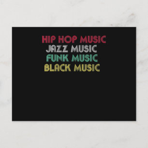 Cartão Postal Hip Hop Jazz Funk Black Music - Musical Creative