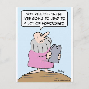 Cartão Postal hipocrisia dos mandamentos de musse