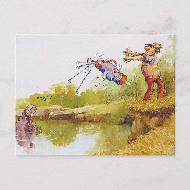 Cartão Postal Hippo com fome (Frente)