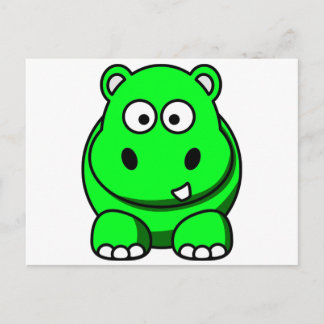 Cartão Postal Hippo Green