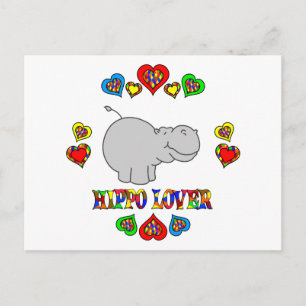Cartão Postal Hippo Lover