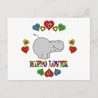 Cartão Postal Hippo Lover