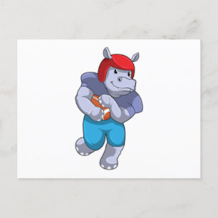 Cartão Postal Hippo no Futebol