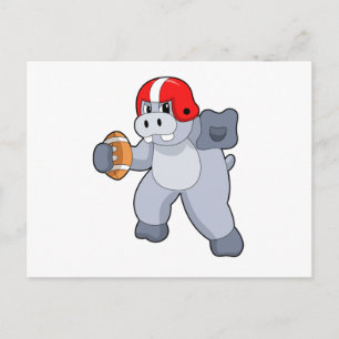Cartão Postal Hippo no Futebol