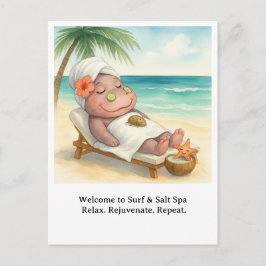Cartão Postal Hippo Spa à beira-mar