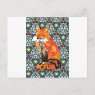 Cartão Postal Hippy Fox