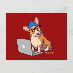Cartão Postal Hipster Corgi 2
