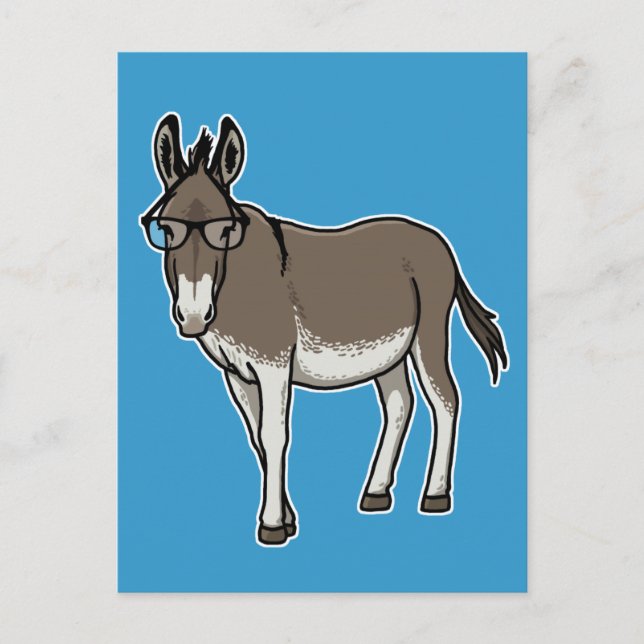 Cartão Postal Hipster Donkey (Frente)