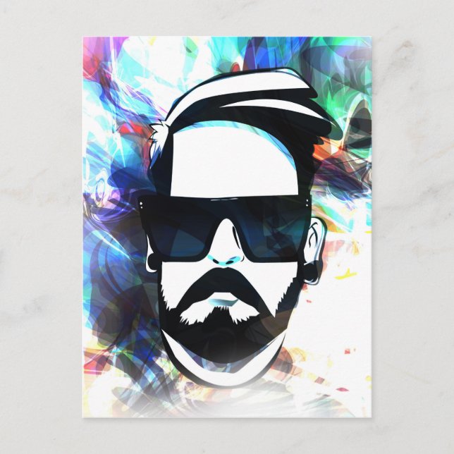 Cartão Postal Hipster Dude (Frente)