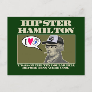 Cartão Postal Hipster Hamilton