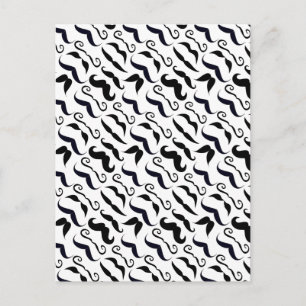 Cartão Postal Hipster Mustache Vintage Retro