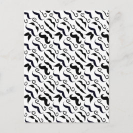 Cartão Postal Hipster Mustache Vintage Retro