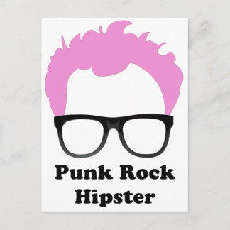 Cartão Postal Hipster Punk Rock