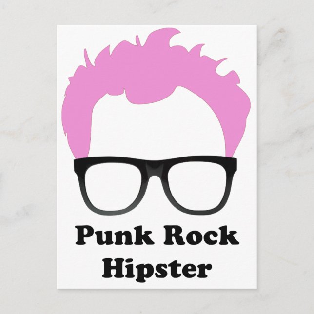 Cartão Postal Hipster Punk Rock (Frente)