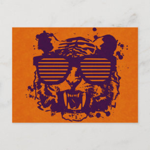 Cartão Postal Hipster Tiger