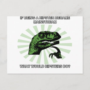Cartão Postal Hipsteres de Philosoraptor