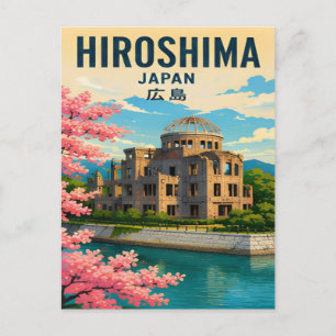 Cartão Postal Hiroshima Japão História da Paz & Mar Interior de