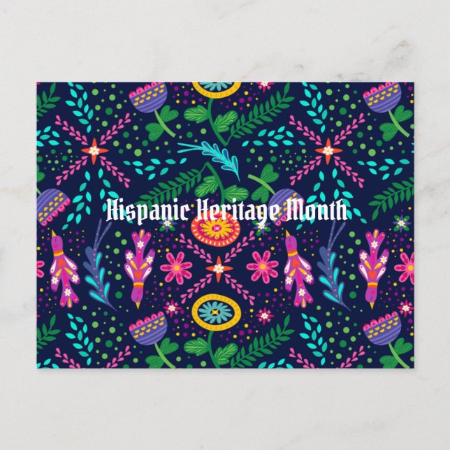 Cartão Postal Hispanic Heritage Month (Frente)