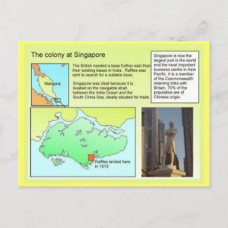 Cartão Postal História, Colônia em Singapura