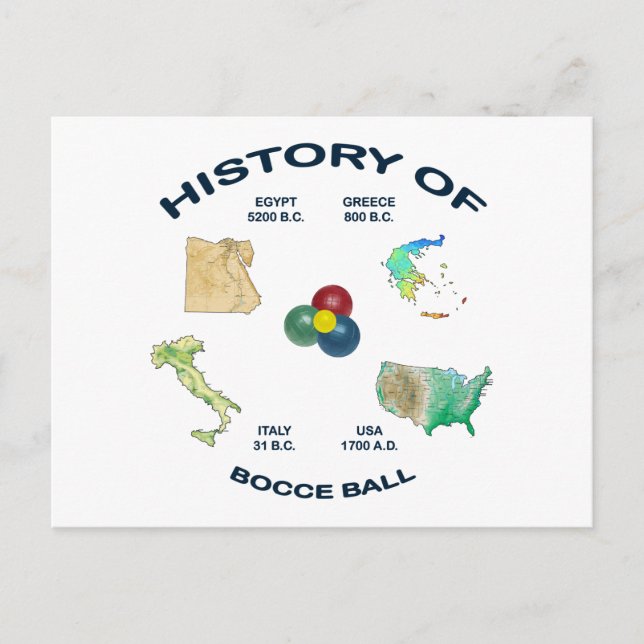 Cartão Postal História da bola de Bocce (Frente)