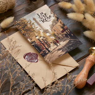 Cartão Postal História de Amor Parisiense Um Passeio com a Torre