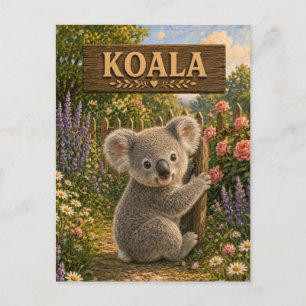 Cartão Postal História do Bebê Koala Fofo Livro Infantil Animal