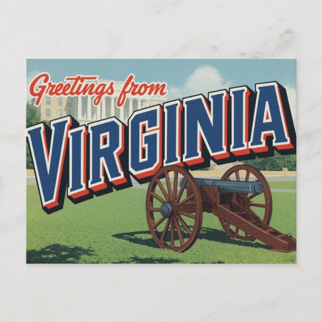 Cartão Postal História do Capitólio da Virgínia (Frente)