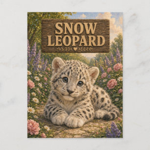 Cartão Postal História do Livro Infantil Leopardo da Neve Fofinh