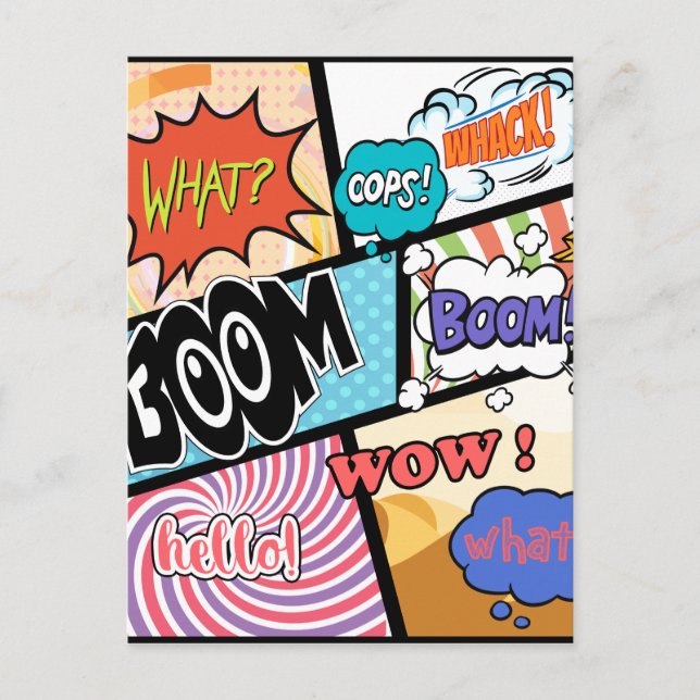 Cartão Postal História em quadrinhos Original Design (Frente)