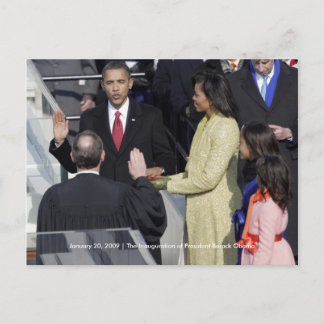 Cartão Postal HISTÓRIA: Família Obama na Cerimônia de Inauguraçã