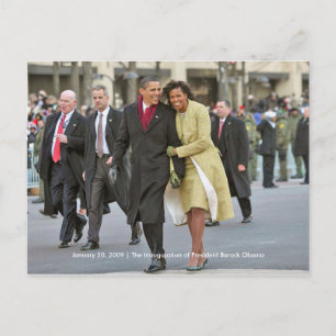Cartão Postal HISTÓRIA: Inauguração de Barack e Michelle Obam
