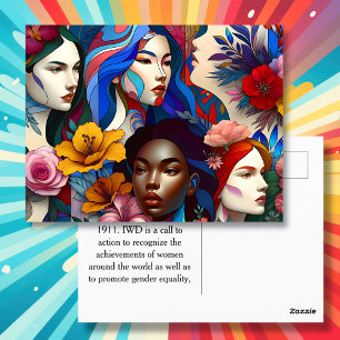 Cartão Postal História Internacional do Dia da Mulher