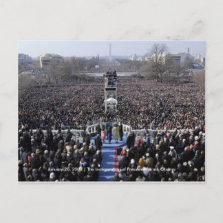Cartão Postal HISTÓRIA: Multidão na Inauguração de Obama