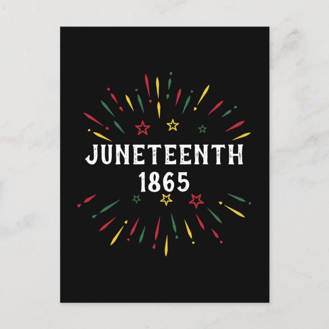 Cartão Postal História Negra Americana Africana 1865 (Frente)