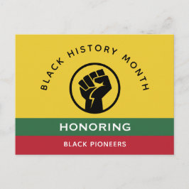Cartão Postal História Negra Mês Curva Texto Afro-Americano