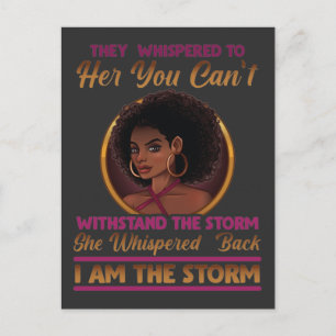 Cartão Postal História Negra Mês Mulher Africana Afro Forte